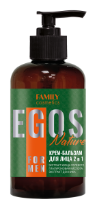 FAMILY COSMETICS EGOS for men Крем-Бальзам для лица 2в1 NATURE, 285мл арт.EGOS-31