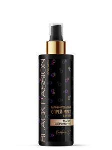 Фотография  Белита-М BLACK PASSION For men МАГИЯ ФЕРОМОНОВ Спрей-Мист для тела Парфюмированный, 150 мл 