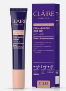 CLAIRE Collagen Active Pro Крем-Филлер для ВЕК ,15мл
