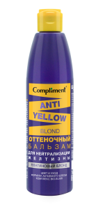 Фотография Compliment Anti-Yellow Blond Оттеночный БАЛЬЗАМ ПЛАТИНОВЫЙ БЛОНД для нейтрализации желтизны, 300мл • арт.913172