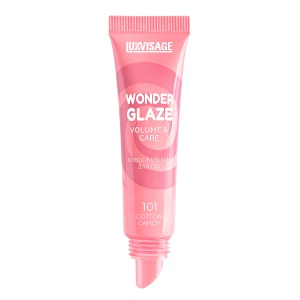 Luxvisage БЛЕСК - бальзам для губ Wonder Glaze volume&care тон 101 COTTON CANDY 12 мл