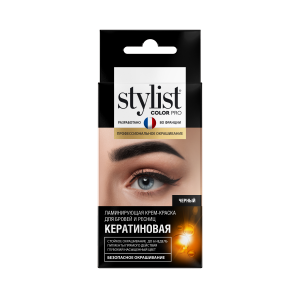 Фотография Фитокосметик Ламинирующая Крем-Краска для бровей и ресниц • STYLIST COLOR PRO • Кератиновая ЧЁРНАЯ 2Х2мл • арт.GB-8045