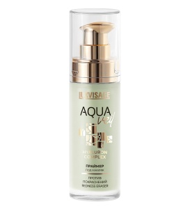 Фотография  Luxvisage Aqua Veil Hyaluron Complex Праймер под макияж против покраснений (Зелёный) 30 г Арт.1326