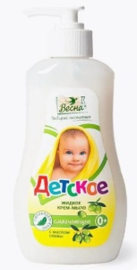 ВЕСНА Жидкое Мыло 280гр. ДЕТСКОЕ с маслом Оливы (флакон с дисп.), арт.5108