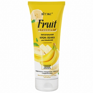 Фотография Витекс FRUIT Therapy • КРЕМ-ПЕНКА для умывания с БАНАНОМ Питательная 200мл