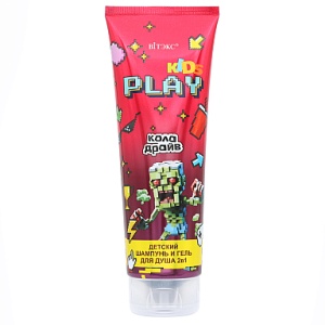 Фотография ВИТЭКС KIDS PLAY Детский Шампунь и Гель для душа 2 в1 КОЛА ДРАЙВ, 250 мл