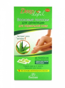 Флоресан Deep Depil Восковые полоски для депиляции д/нормальной кожи с АЛОЭ ВЕРА, 20полосок/20шт. ар