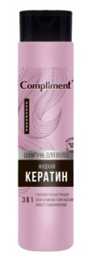 Фотография Compliment Шампунь для волос • Жидкий кератин • 335мл • Арт.917094