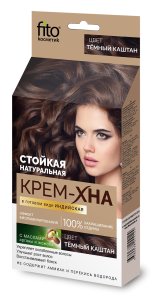 Фотография Фитокосметик Крем-Хна • ИНДИЙСКАЯ • В готовом виде •  "Темный каштан" 50мл • арт.1117