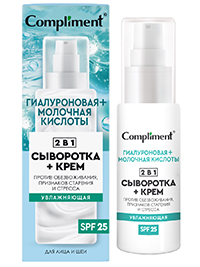Фотография Compliment Сыворотка увлажняющая+Крем для лица • 2в1 • 50мл • арт.917803