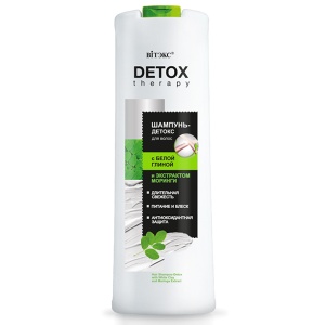 Фотография Витекс DETOX Therapy • Шампунь ДЕТОКС для волос с БЕЛОЙ ГЛИНОЙ и экстрактом моринги 500мл, код 02 40