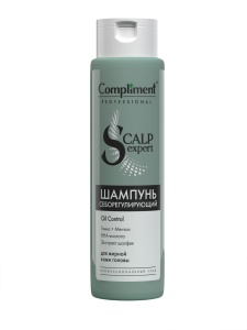 Фотография  Compliment PROFESSIONAL SCALP EXPERT LINE Шампунь Себорегулирующий для жирной кожи головы 250мл, арт.918503