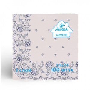 Салфетки ЛИЛИЯ  100шт 