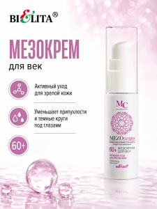 Фотография  БЕЛИТА MEZOcomplex МезоКрем для век 60+ Активный уход для зрелой кожи 25 мл