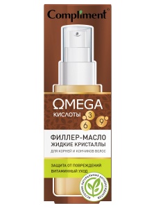 Фотография Compliment OMEGA ФИЛЛЕР-МАСЛО для корней и кончиков волос, 50мл • арт.912037