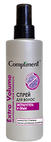 Фотография Compliment Спрей для волос EXTRA VOLUME ЭКСТРАГУСТОТА и ОБЪЁМ • 200мл • арт.915374