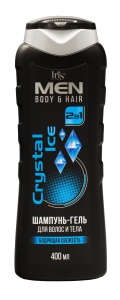 Iris MEN Шампунь-гель для волос и тела CRISTAL ICE 400мл/12шт
