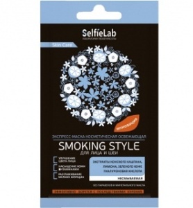Фотография SELfieLAB Экспресс-маска освежающая Smoking style для лица и шеи 8гр.