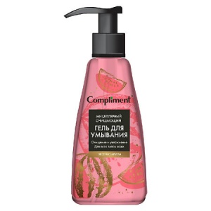 Фотография Compliment JUICY BLOOM Мицеллярный очищающий ГЕЛЬ для умывания с экстрактом арбуза, 250мл,арт.910118