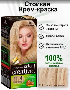 Fiona Creative color тон11.4 Игристое шампанское краска для волос