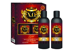 Фотография Compliment Подарочный набор №1006 • Q.P. X.O. Gold • Гель для душа 250мл +Шампунь 250мл • арт.798733