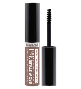 LUXVISAGE Гель-корректор с микрофиброй для бровей тон 03 Мокаччино LUXVISAGE BROW STYLER 3 in1, 6г А