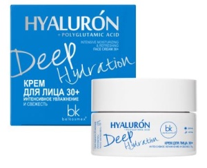Фотография Белкосмекс Крем для лица 30+ • Интенсивное увлажнение и свежесть • Hyaluron Deep Hydration • 48г