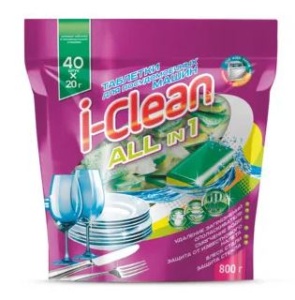 Фотография Romax Таблетки для посудомоечных машин • I-Clean • All in 1 • 40шт • 800гр