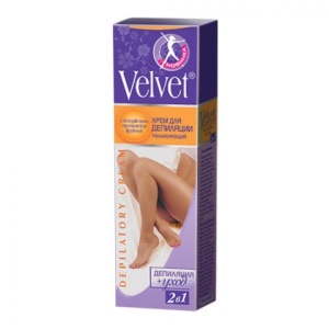 Velvet Крем для депиляции 2 в1 (увлажняющий, с экстрактом тропических фруктов), 100 мл/16шт, арт.851