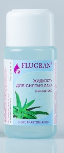 Фотография Flugran Жидкость для снятия лака с АЛОЭ без ацетона • 50 мл