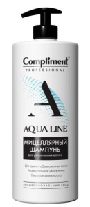 Фотография Compliment PROFESSIONAL AQUA LINE Шампунь для волос УВЛАЖНЯЮЩИЙ, 1000мл • арт.913379