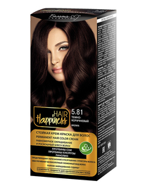 Фотография  Белита-М Hair Happiness Стойкая Крем-краска для волос Аммиачная тон 5.81 Тёмно-Коричневый  