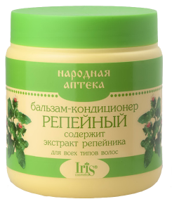 Фотография Iris Народная аптека • Бальзам РЕПЕЙНЫЙ для всех типов волос • 500мл