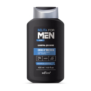 BELITA  FOR MEN Шампунь для мужчин СИЛА и ЧИСТОТА, 400 мл