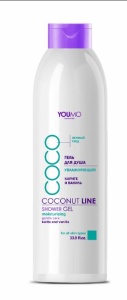 Фотография  Iris Coconut Line Гель для душа Увлажняющий КАРИТЕ и ВАНИЛЬ, 1000мл
