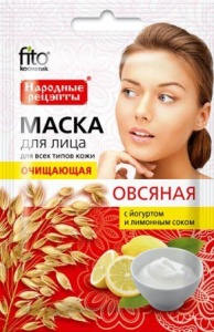 ФИТОКОСМЕТИК МАСКА для лица овсяная ОЧИЩАЮЩАЯ серии 