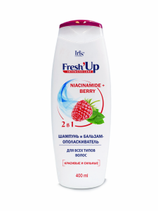 Iris FRESH' UP Шампунь и Бальзам-Ополаскиватель 2 в1 ДЛЯ ВСЕХ ТИПОВ ВОЛОС, 400мл