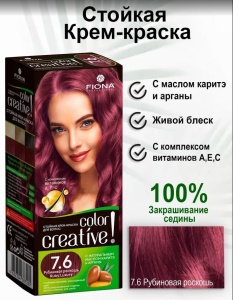 Fiona Creative color тон 7.6 Рубиновая роскошь краска для волос