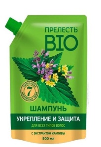 ПРЕЛЕСТЬ ШАМПУНЬ для всех типов волос 500мл Био УКРЕПЛЕНИЕ и ЗАЩИТА дой пак