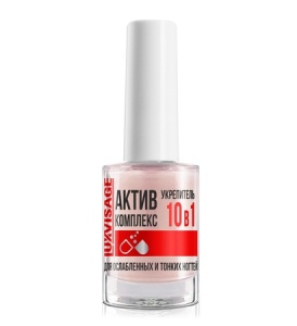Л-В Укрепитель АКТИВ-КОМПЛЕКС 10 в1 для ослабленных и тонких ногтей, 9г/6шт, Арт.К511