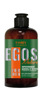FAMILY COSMETICS EGOS for men Шампунь от перхоти Укрепляющий NATURE, 470мл арт.EGOS-28