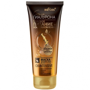 БЕЛИТА СИЛА ГИАЛУРОНА Глуб.питание и восстановление Oil-intensive МАСКА-эликсир д/волос Мультифункци