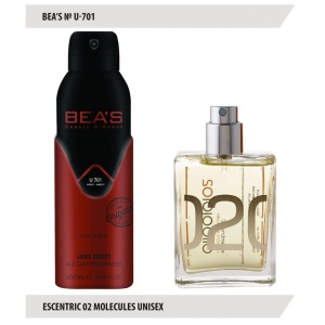 Фотография Beas Парфюмированный дезодорант • U701 • Escentric 02 Molecules • Unisex • 200мл