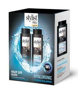 GLOBAL BIO COSMETIC НАБОР №69  Глубокое увлажнение и зеркальный блеск (гиалуроновый шампунь+бальзам)