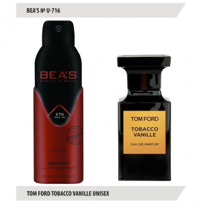 Фотография Beas Парфюмированный дезодорант • U716 • Tom Ford TobaccoVanille • Unisex • 200мл