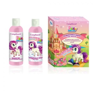 Фотография Compliment Подарочный набор №1170 Pony little star (Шампунь 250мл + пена для ванн 250мл + магнит) арт 872824