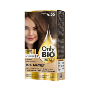 Арт.GB-8027 ФИТОКОСМЕТИК Стойкая крем-краска Only Bio COLOR Тон 4.36 Мокко, 115мл