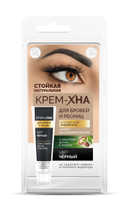 Арт.1225 ФИТО К Краска д/бровей и ресниц Крем-хна индийская ЧЁРНЫЙ, 5мл/18шт Арт.1225