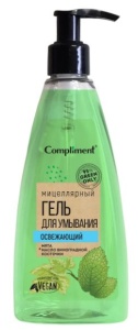 Compliment GREEN ONLY Мицеллярный Гель для умывания ОСВЕЖАЮЩИЙ, 250мл, арт.914307