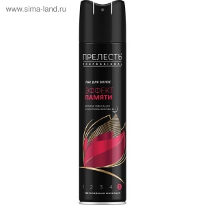 Проф. ПРЕЛЕСТЬ Лак №5 Эффект памяти Супер сильная фиксация  225 мл арт. 20-023